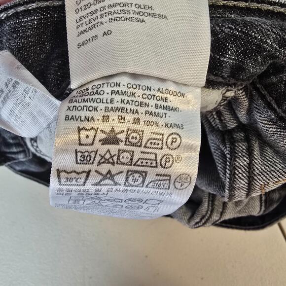 Levi's 514 Straight Jeans Men's 28 x 27 (tag 29 x 30) Charcoal Wash Fade - Picture 4 of 16